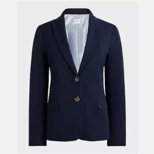 J. Crew Factory  BP095 Navy Blue Cotton-blend two-button blazer size 18 NWT flaw